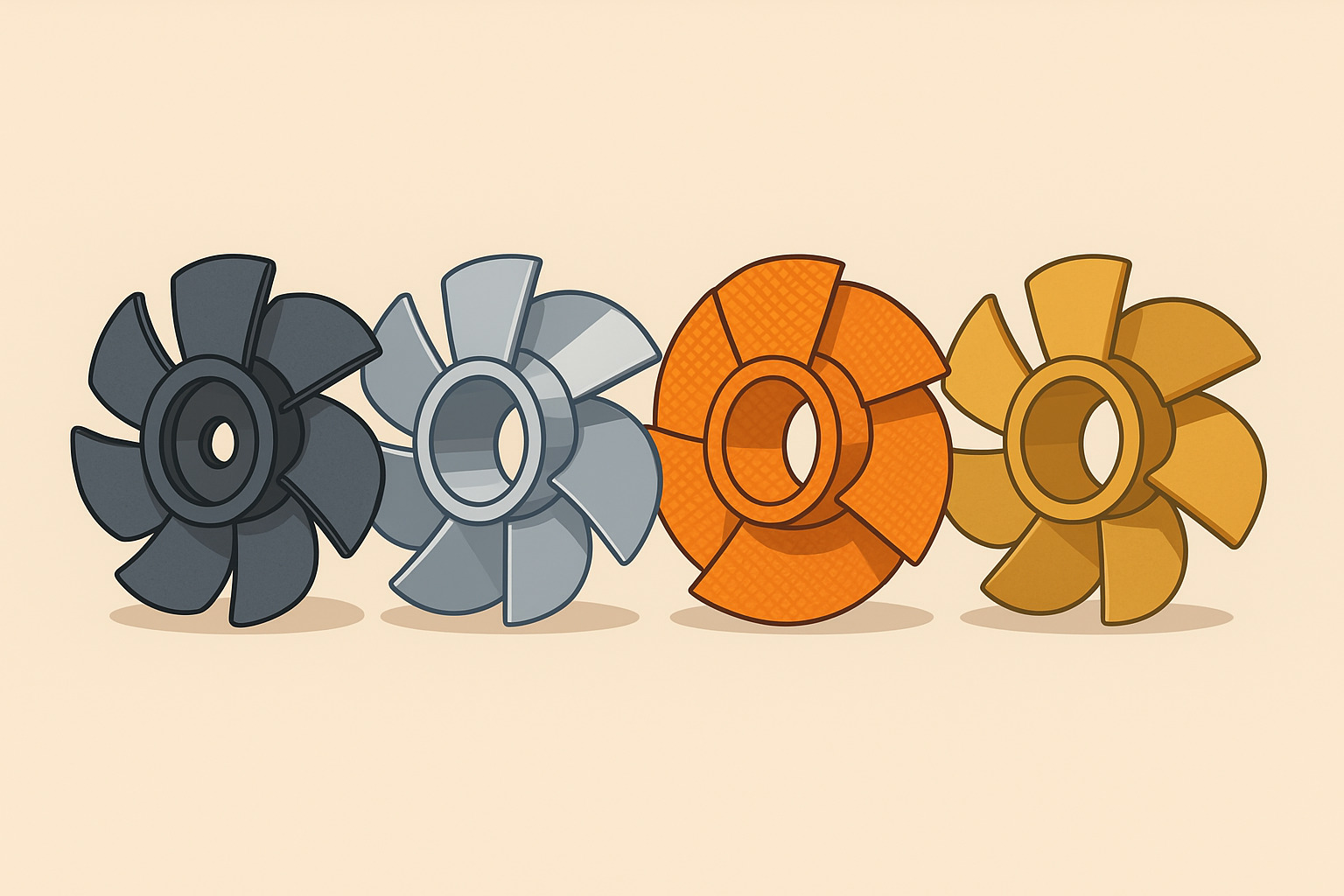 Comparison of Fan Impeller Materials & Corrosion Resistance
