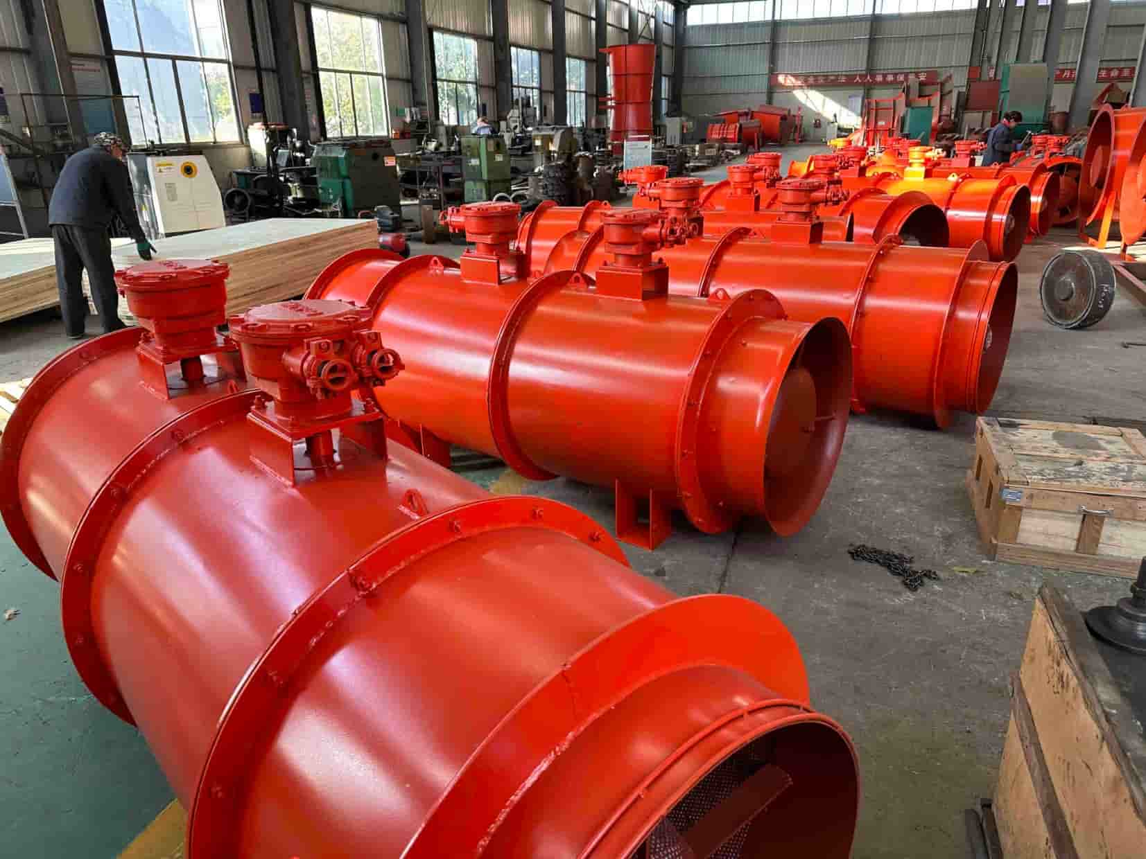 FBD Series Flameproof Counter-Rotating Axial Auxiliary Fan Mass Production Case