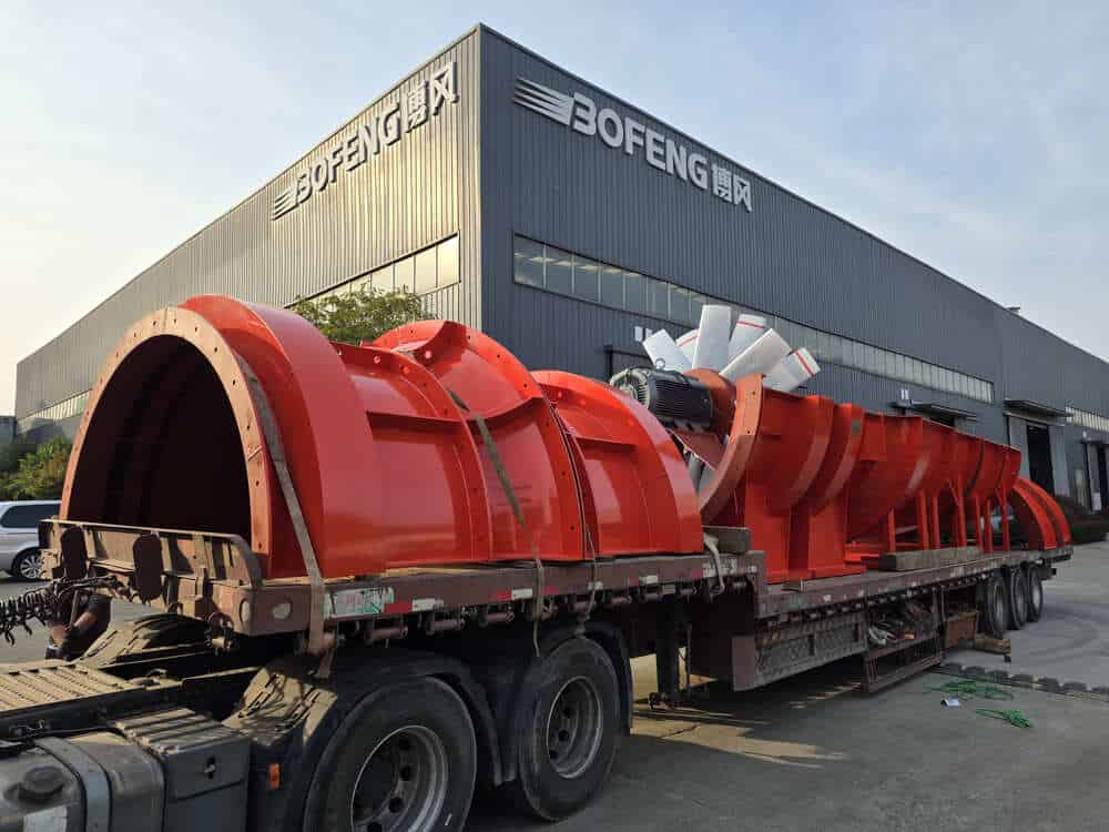 Ventilatoare miniere din seria FKZ încărcate și expediate