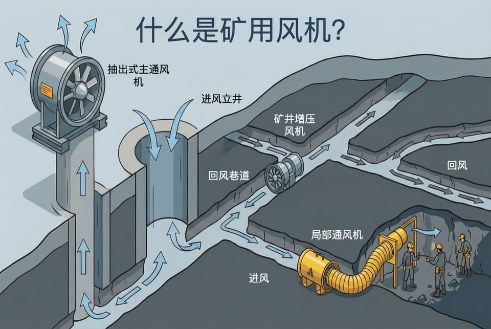 什么是矿用风机？矿井通风风机基础知识科普