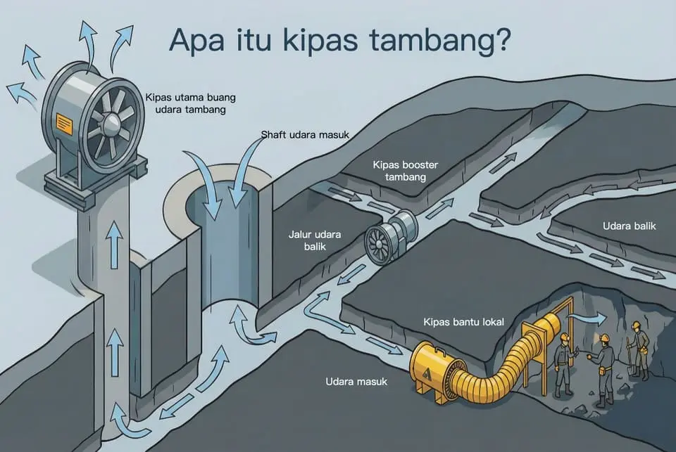 Apa Itu Kipas Tambang? Panduan Ventilasi Tambang Bawah Tanah