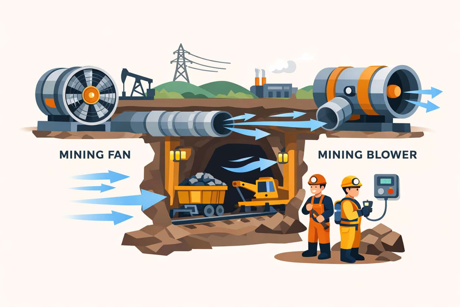 Mining Fan vs Mining Blower: Choose by Q@Ps (Duty Point)