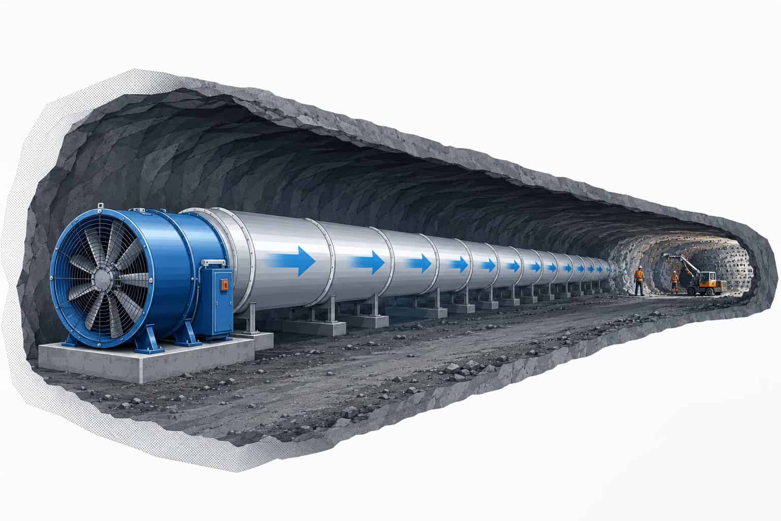 Can a Mine Fan Send Air Over a Long Distance?